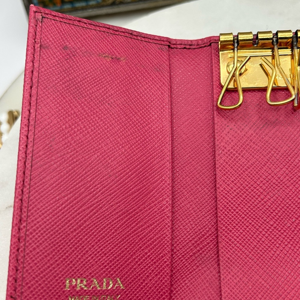 Prada authentic Pink Bow Key Holder Wallet - Picture 6 of 9